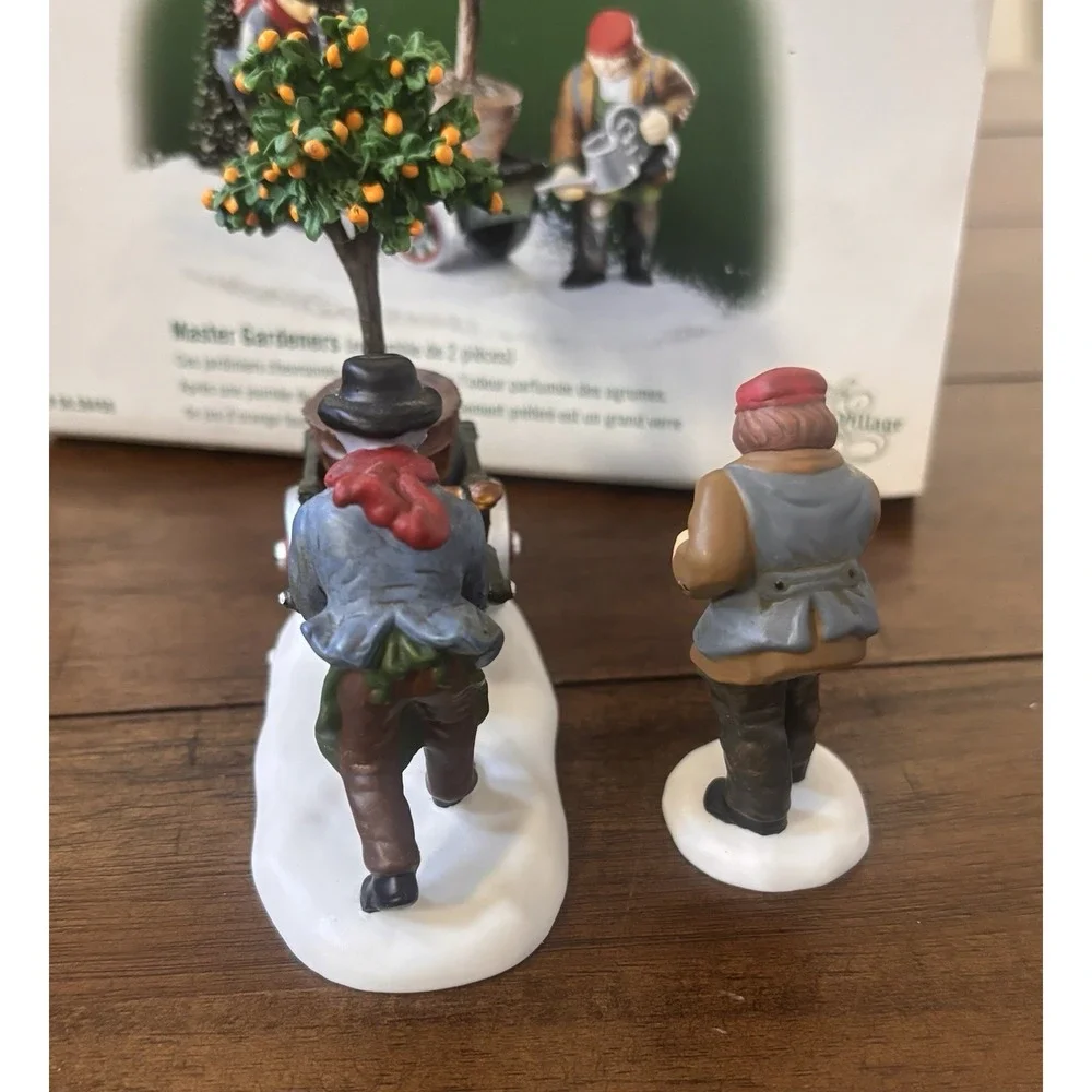 Dept 56 Dickens Village Master Gardeners:Tending The Cold Frame Lot 58458 58416